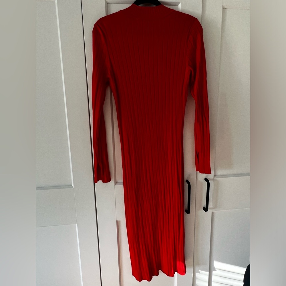 Red Sweater Dress - Picture 2 of 3